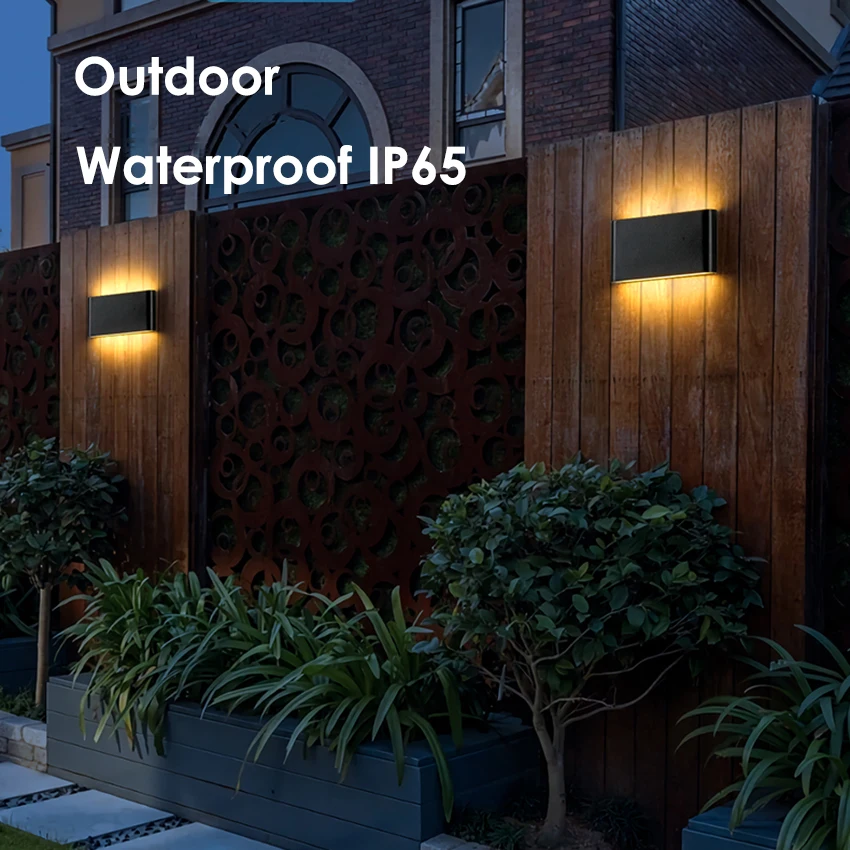 Description Picture 2 of item6W 12W 20W 24W LED Outdoor Wall Lamps Waterproof Aluminum Wall Light Porch Garden Corridor Wall Sconce Indoor Wall Light