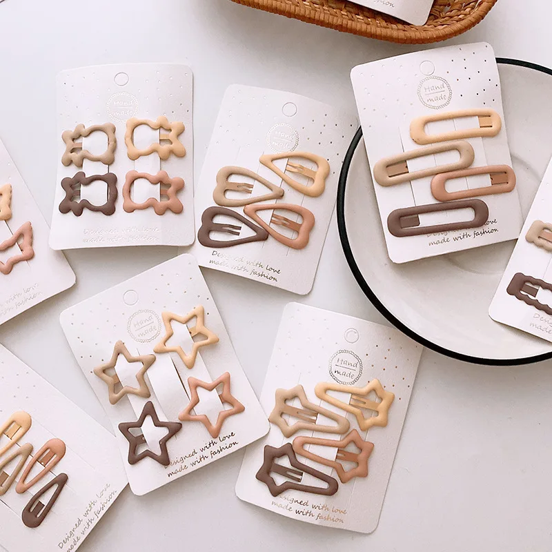 4pcs/set Children Hair Pins Clips Princess Little Girls Bow Star Cute Korean Barrettes Headband Kids Fashion Hair Accessories