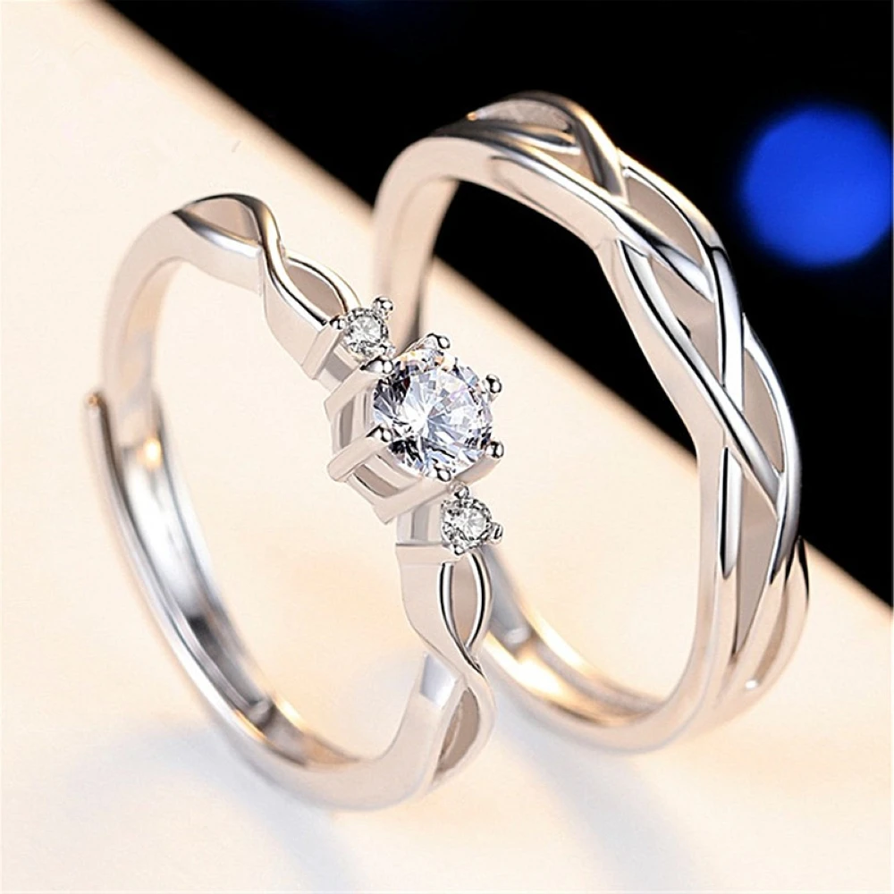 2025 Hot Sale Six Claws Twist Men Women Crystal Copper Plated