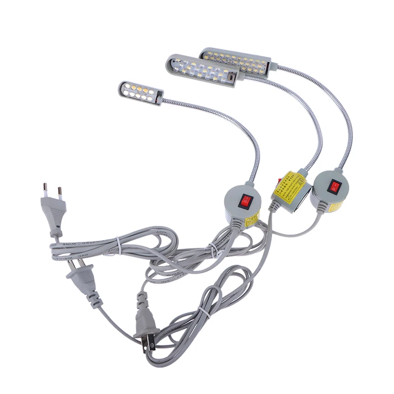 

10/20/30 LED Sewing Machine Lamp 360 Flexible Adjustable Gooseneck Work Lamp Industrial Lights With Magnetic Base For Workbench