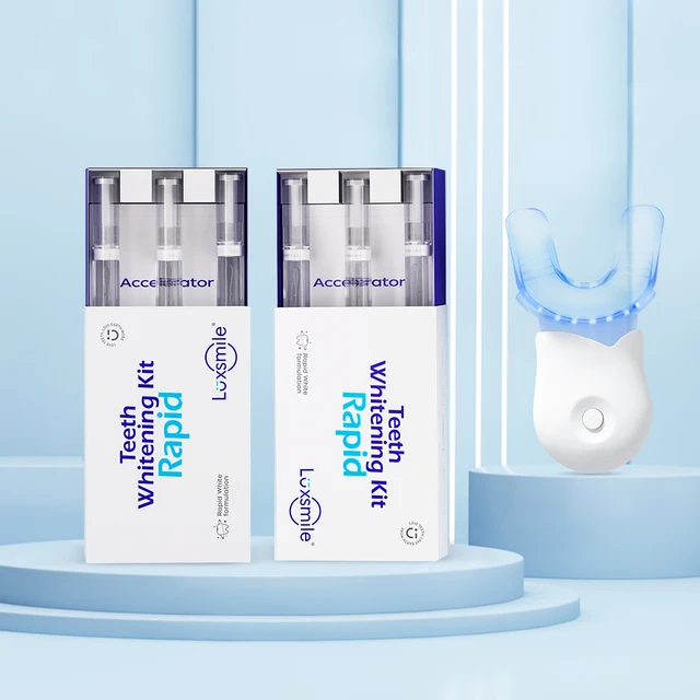 Dental Teeth Whitening Kit Mini 6 LED Cold Light 35% Carbamide Peroxide Gel Tooth Whitener Bleaching Pen Oral Tray Device Set