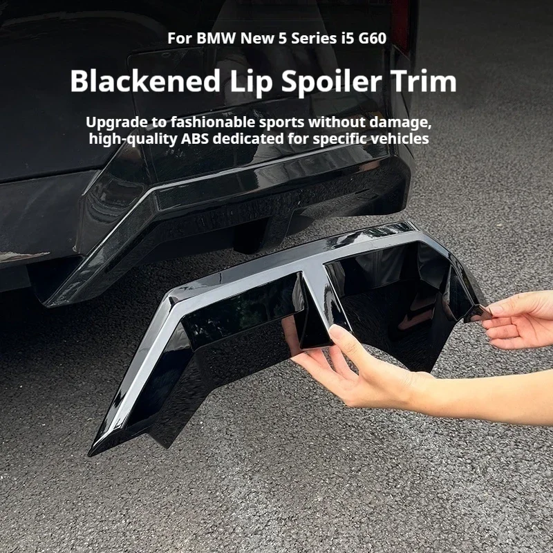 Nero lucentezza labbro posteriore per BMW5 Serie G60 2024-2025 Auto Paraurti Posteriore Diffusore Splitter Posteriore Spoiler labbro posteriore Body Kit Accessori