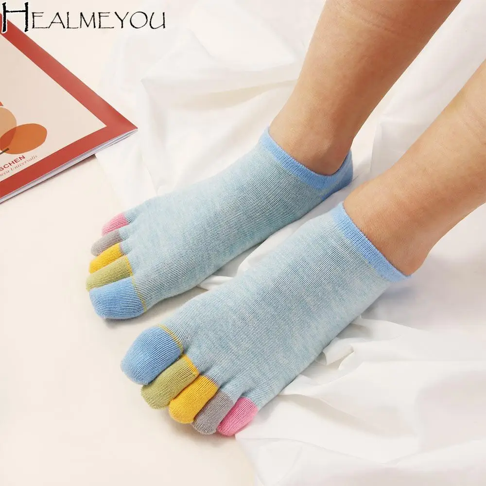 

Women Yoga Anti-slip Invisible Sweaty Ankle socks Boat socks Toe socks 5 Fingers Socks