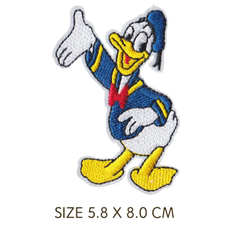 New Classic anime Mickey Patches for Clothing Minnie Donald Duck Embroidery Appliques Child Clothing Accessories