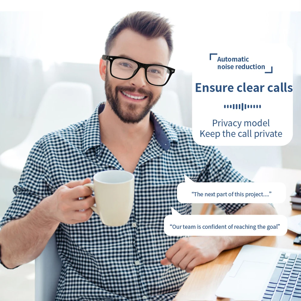 Smart Glasses 144 Languages Translator Voice Assistant Wireless Translation Earbuds Translator & Headset