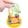 Baby Montessori Educational Math Toy Kids Circles Bead Wire Maze Roller Coaster for Children Montessori Wooden Toys Wood Puzzles 4