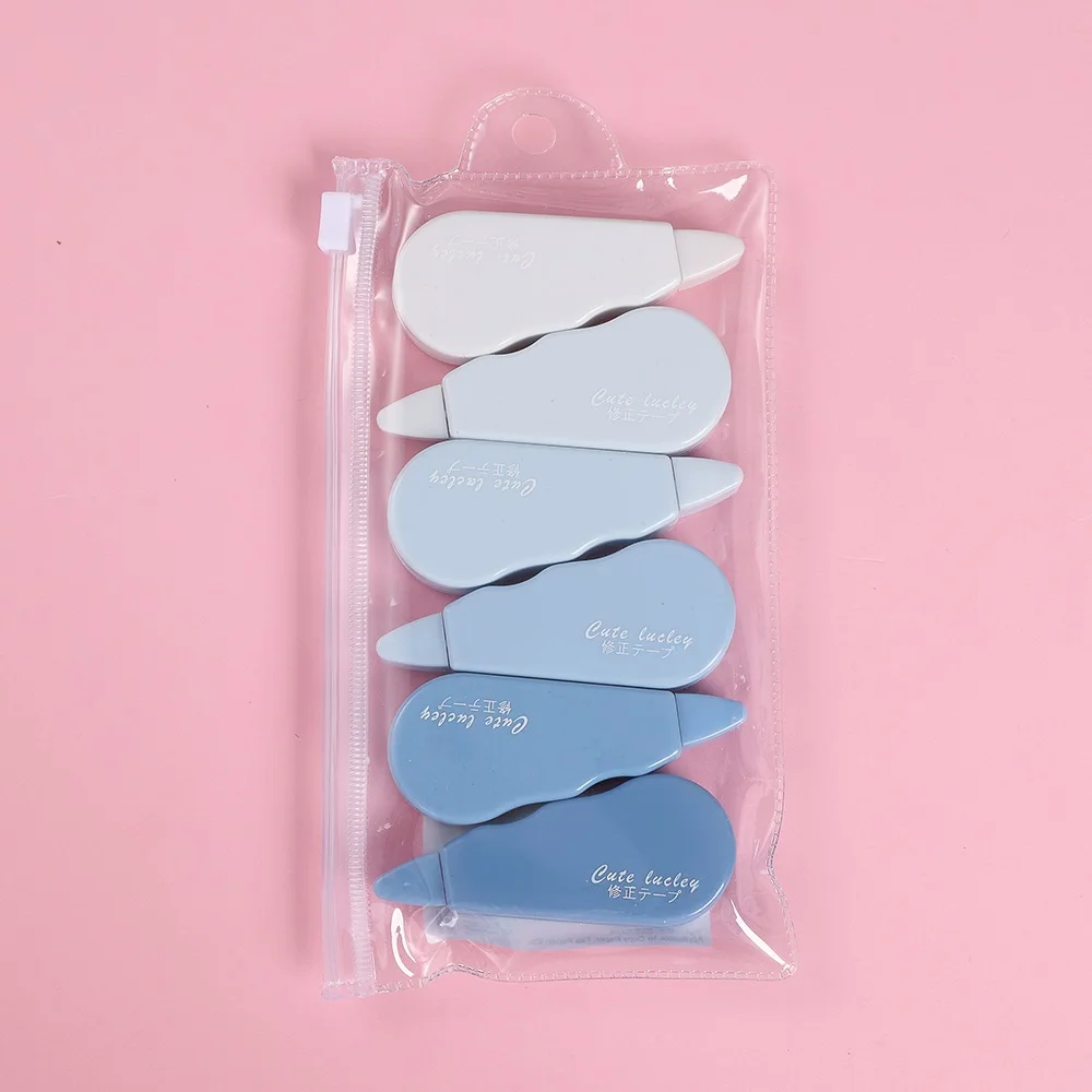 6Pcs Correction Tape Set Kawaii Pastel Color Roller No Mess Easy to Use Mini Cute Stationery for Students School Office Supplies
