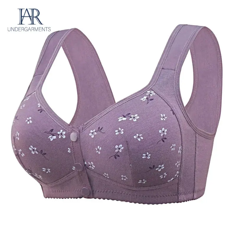 3pcs/set Women Lingerie Bra Cotton Wire Free Front Closure Bralette  Confortable Underwear Widened Shoulder Straps