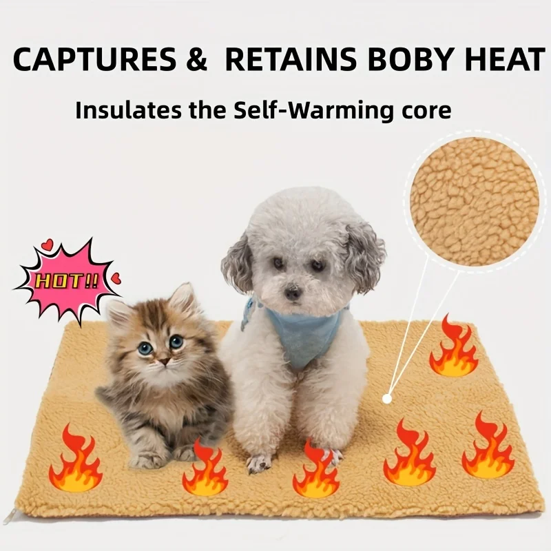 Title 1, Self-Heating Pet Pads Blanket Puppy Pad Warm Cu...
