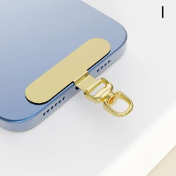 Durable Metal Phone Tether Tab with 360° Rotation and Lanyard Patch Clip (A9)