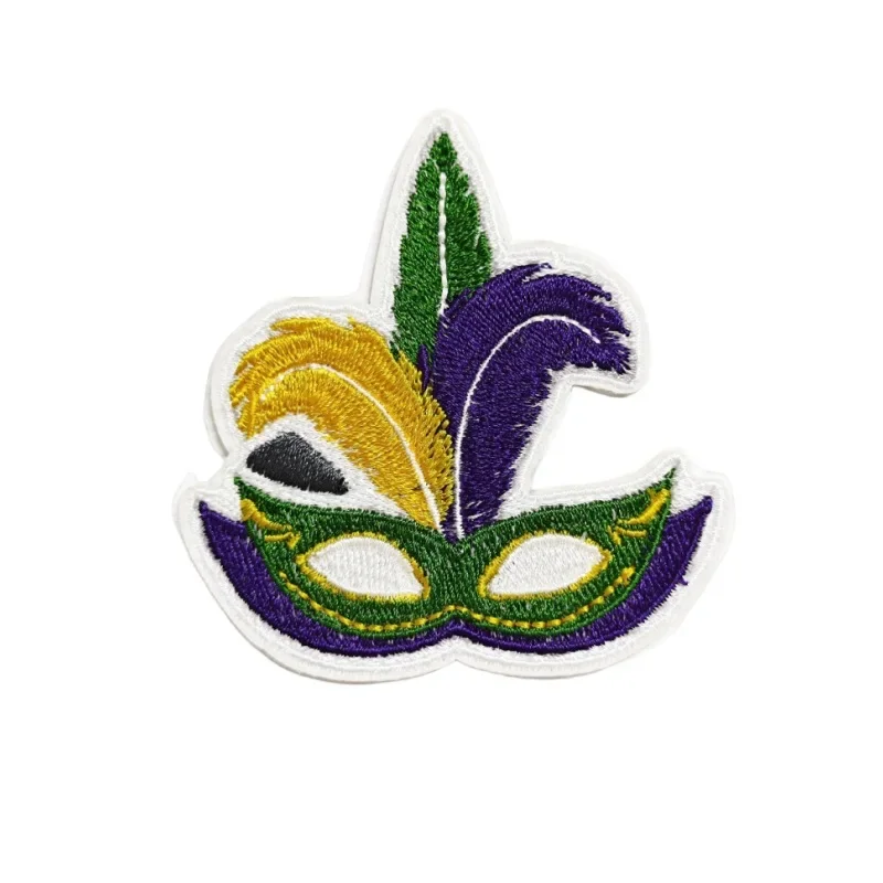 Mardi Gras Cloths Party Supplies Jubilant Iron on Patches for Clothes  Embroidery Patch Punk Clothe Appliques Hat Shoe Decoration