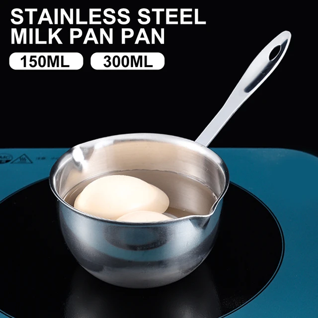 Best Deal for Small Milk Pot Fryer Pan: 304 Stainless Steel Butter Warmer