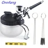 Airbrush Cleaning Pot Stabilizer Bottles Holder Paint Station Glass Jar Bottles Filter Frosted Compressor Optional Set A-C 1