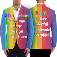 IFPD Customized 3D Printing Blazer Men's Jacket DIY Your Design Pieture Fashion New Plus Size Lady Coat Dropshipping Wholesale 1