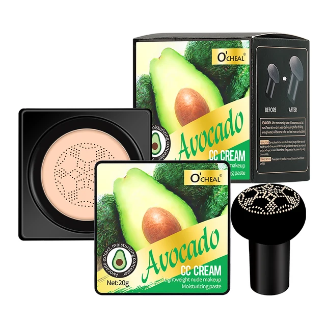 OCHEAL Fungo Testa BB Cream Fondotinta Crema per Trucco Viso Correttore Cuscino per Crema Base Viso Cuscino per Trucco Compatto 6