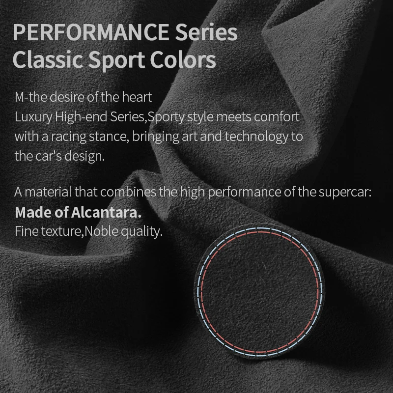 For Audi Sport 8V A3 S3 (2014-2019) Car Multimedia Knob Button Panel Cover Trim Sticker Made of Alcantara Interior Accessories