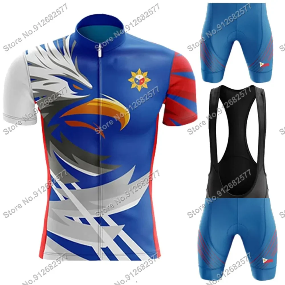 PHILIPPINES National Cycling Jersey Set Summer Pilipinas Clothing Road Bike Shirts Suit Bicycle Bib Shorts MTB Ropa Maillot
