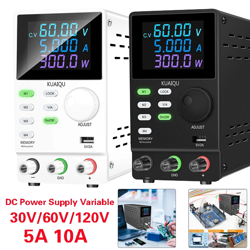 

30V 60V DC Power Supply Variable 4Digital LED Display Adjustable Regulated Switching Power Supply Digital with Leads Power Cord