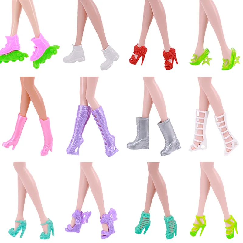 Doll Shoes Plush Doll Accessories Doll Accessories Fashion Doll Shoes 5 Pairs&10 Pairs&20 Pairs&30 Pairs&10 Bags Shoe Rack For Ken&Barbies Pop Doll Accessories,Children's Toy Gift