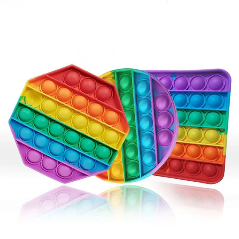 Fidget Push Bubble Silicone Sensory Stress Relief Toys ADHD Anxiety Kids Party Favors Stocking Stuffers Gifts Classroom_voghion.com