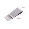 High Quality Hot Sale Metal Clip Slim Pocket Credit Card ID Clip Stainless Steel Money Clip Wallet Cash Clamp Men Purse 6