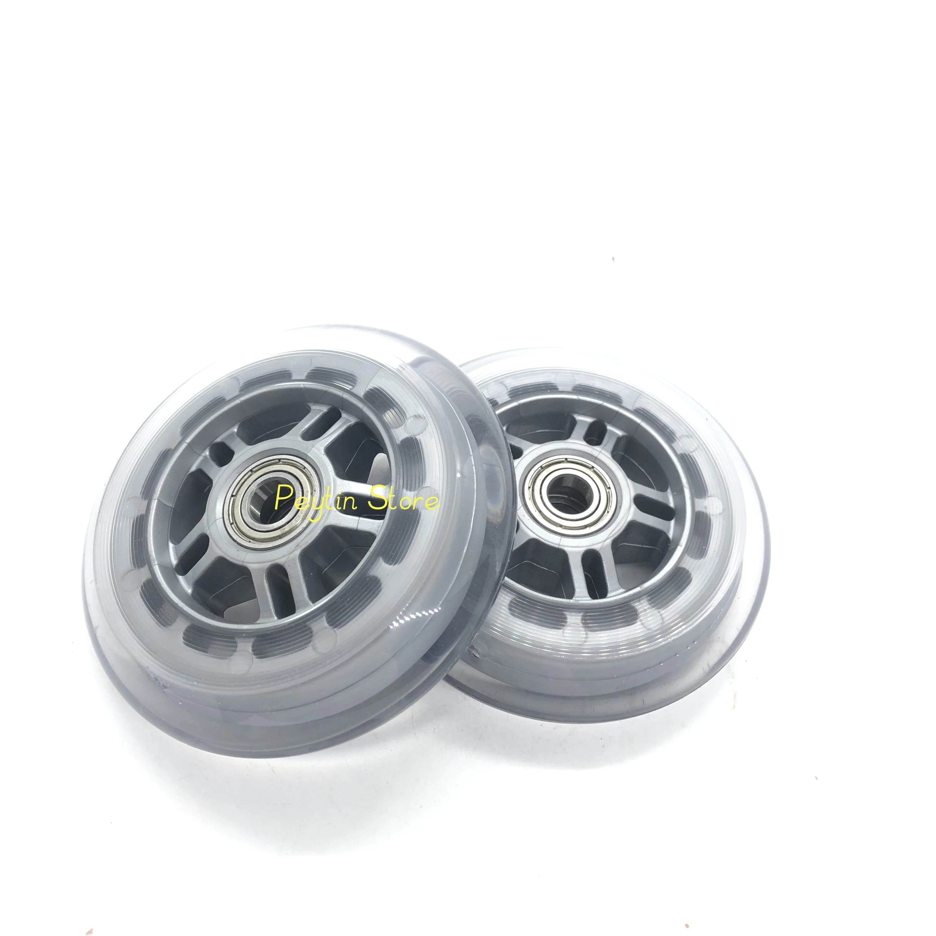 Roda pu para Carrinho de Compras Rodas Silenciosas Rolamento Diâmetro Interno Scooter 100 mm Diâmetro x 24 mm Largura x mm mm 10 mm Pcs