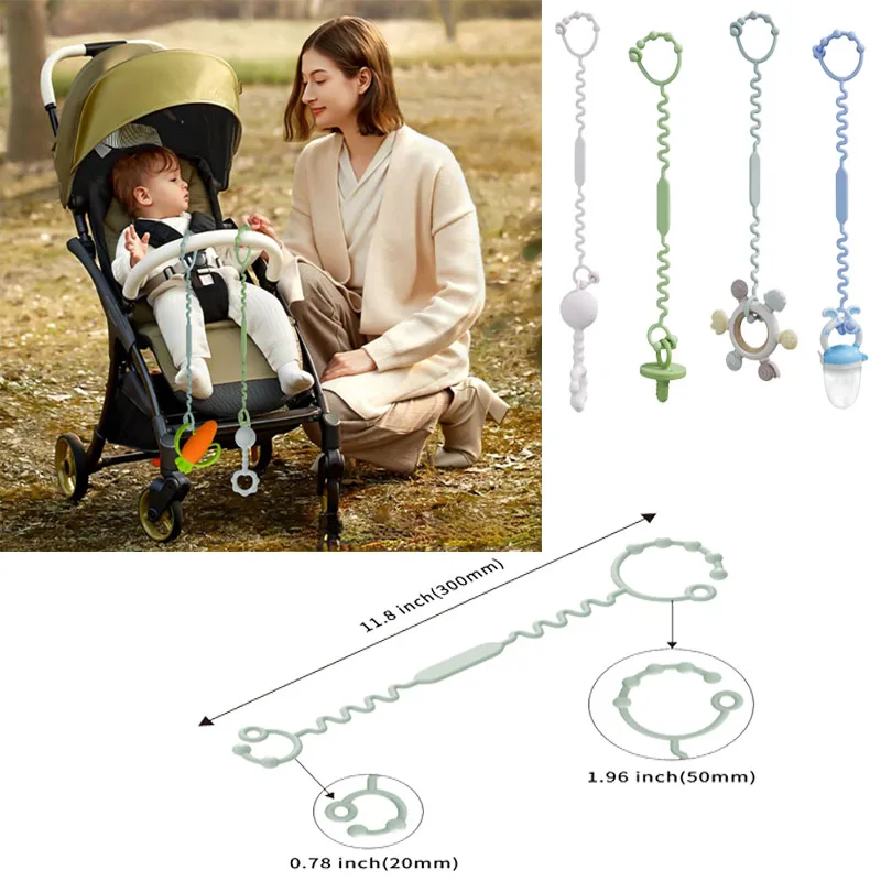 Silicone Anti-lost Chain Strap Adjustable Shell Shape Silicon Pacifier Holder Chain Baby Teether Toys Straps Stroller Accessorie Pacifier Chain Pacifier Clip Pacifier Accessories Stroller Accessories Baby Silicone Accessories Teething Toys Teething Toy Tethers