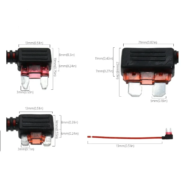 12V 24V 5A 10A 15A 20A Car Fuse Holder Additional Circuit Adaptor Mini Micro Standard Blade Fuse Simple Safety Device car fuse holder