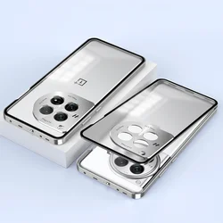 Premium Aluminium Alloy Frame with Matte Transparent Acrylic Back Cover - OnePlus 12R (Silver)