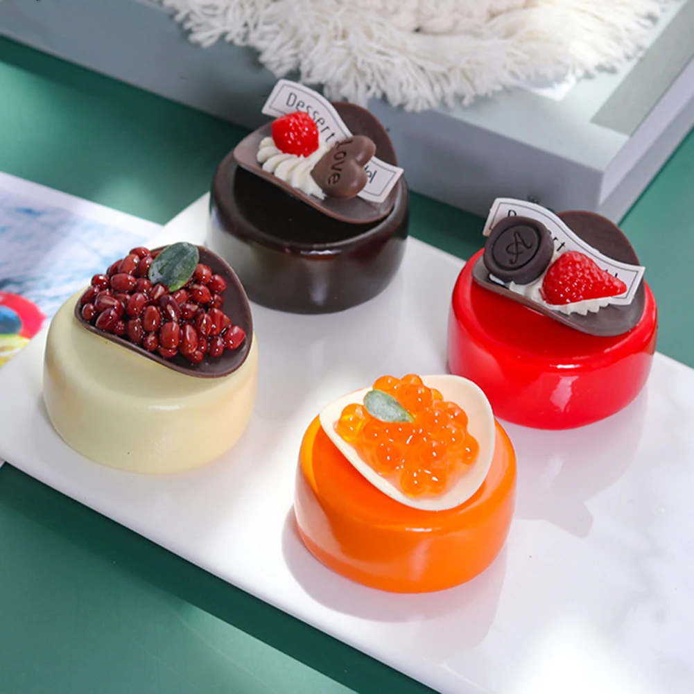 Artificial Fruit Cake Model Biscuit Fake Food Decoration Photography Props 1PC