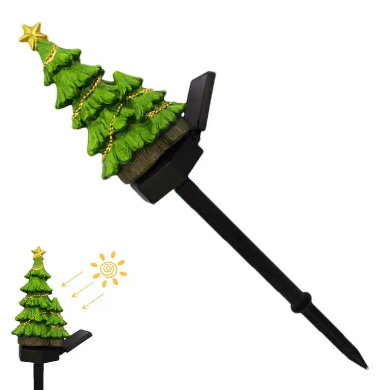 

Outdoor Solar Lights Waterproof Pathway Lights LED Christmas Solar Stake Lamp Christmas Tree Stakes Pathway Lamp For Yard Garden