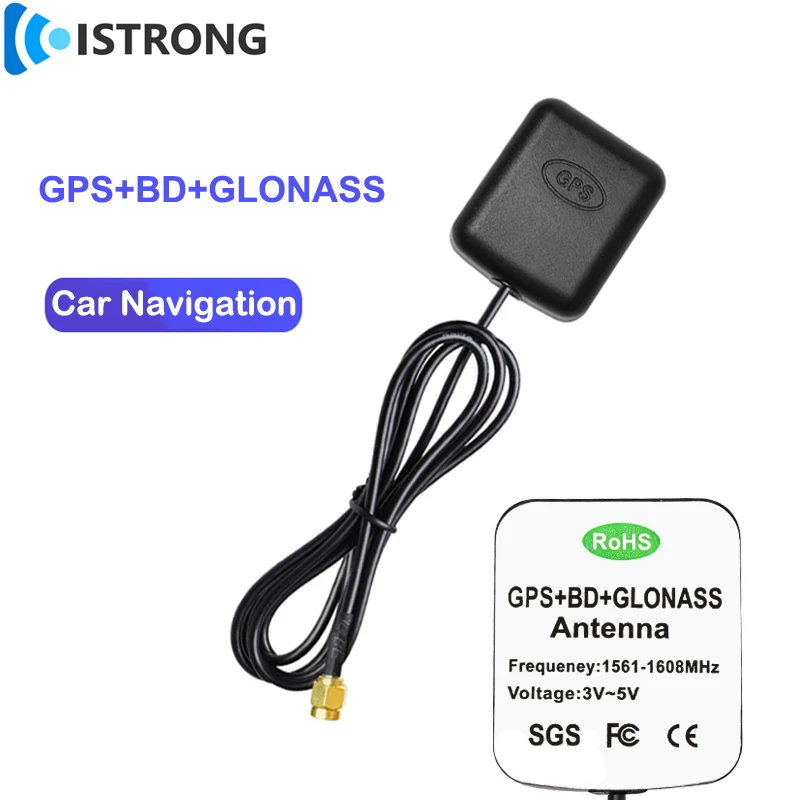 

28dbi Car Navigation Active Antenna Adapter Positioning Signal Booster GLONASS+BeiDou+GPS 3-in-1 Antenna Amplifier Magnetic Base