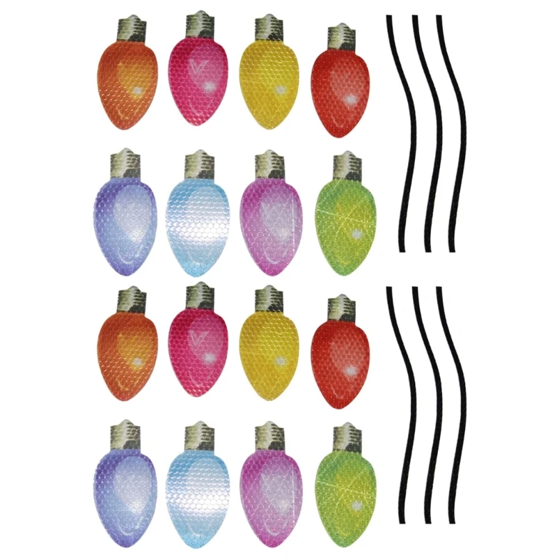 

Reflective Christmas Car Magnets Set Xmas Holiday Auto Light Bulb Shaped Magnet