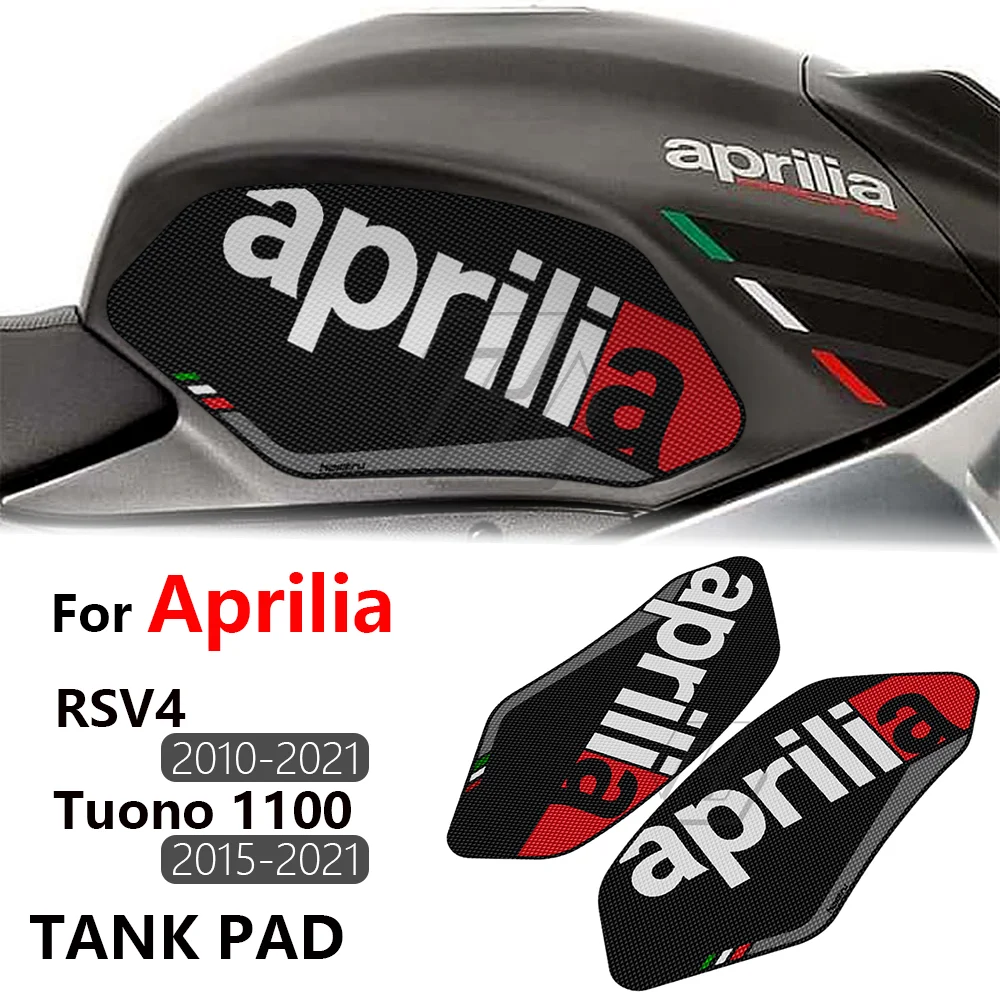 For Aprilia RSV4 2010-2021 TUONO 1100 Tank Grip Traction Pad Side Tank Pad Protection Knee Grip Mat Tank Rubber Sticker