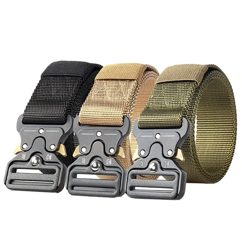 

Outdoor Hunting Metal Tactical Belt Multi-function Alloy Buckle High Quality Marine Corps Canvas Belt for Men Belt