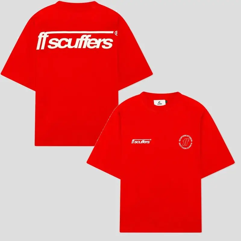 Scuffers Logo Latest Edition Double-sided Printed Men's and Women's Sports Goth T-shirt High Quality Pure Cotton Y2k Clothing 4