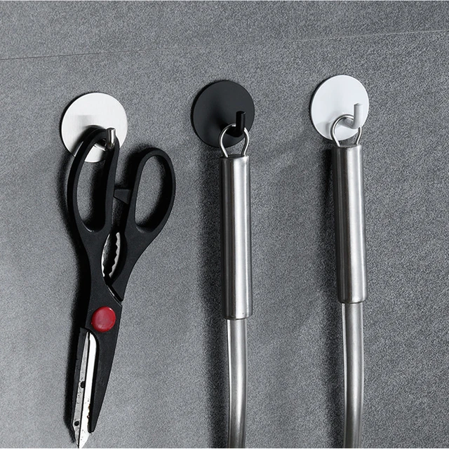 4 ชิ้น Heavy Duty ตะขอสแตนเลสกุญแจแขวนเสื้อผ้า Hook กันน้ําห้องครัวห้องน้ํา Robe Coat ผ้าเช็ดตัว Organizer Hook 2