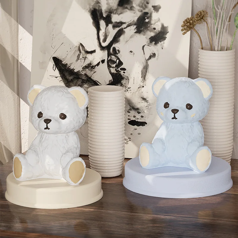 Cute Bear Candle Silicone Mold DIY Decoration 3D Scented Candle Molds  Durable Handcraft Crystal Epoxy Soap Candle Making Mould