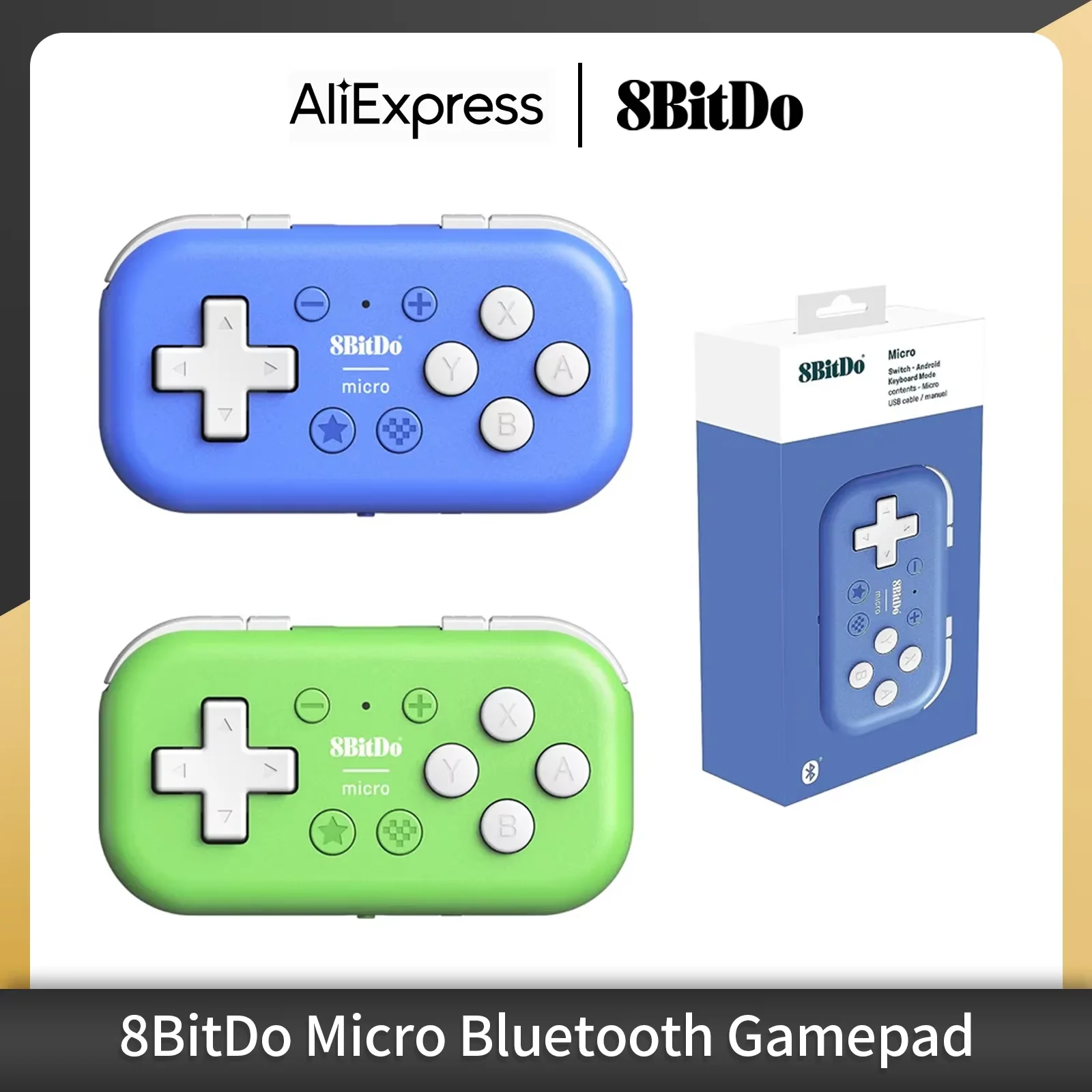 8Bitdo マイクロ Bluetooth ゲームパッド ポケットサイズのミニ ゲーム