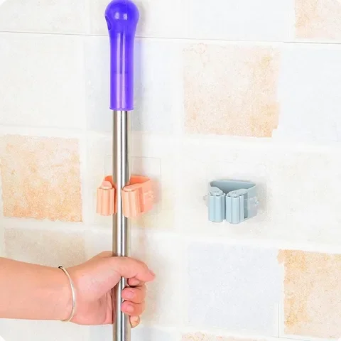 

Wall Mop Groom Holder Organizer Holder Brush Broom Hanger Home Storage Rack Bathroom Suction Hanging Pipe Hooks Household Tools