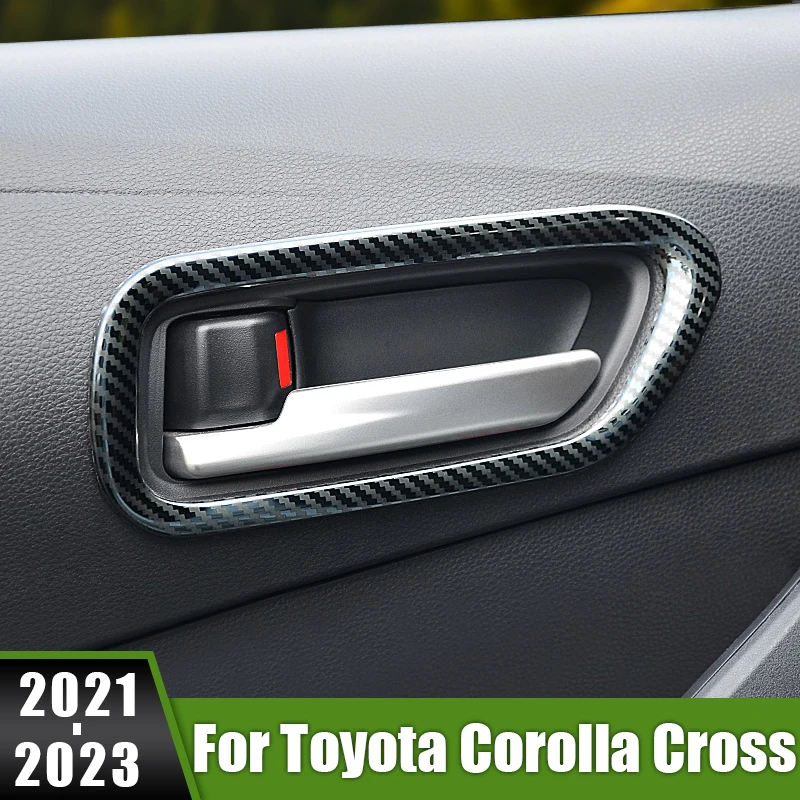 Per Toyota Corolla Cross Xg10 2021 2022 2023 Hybrid Car Inner Door Handle Cover Decoration Protect Door Bowl Frame Trim Stickers