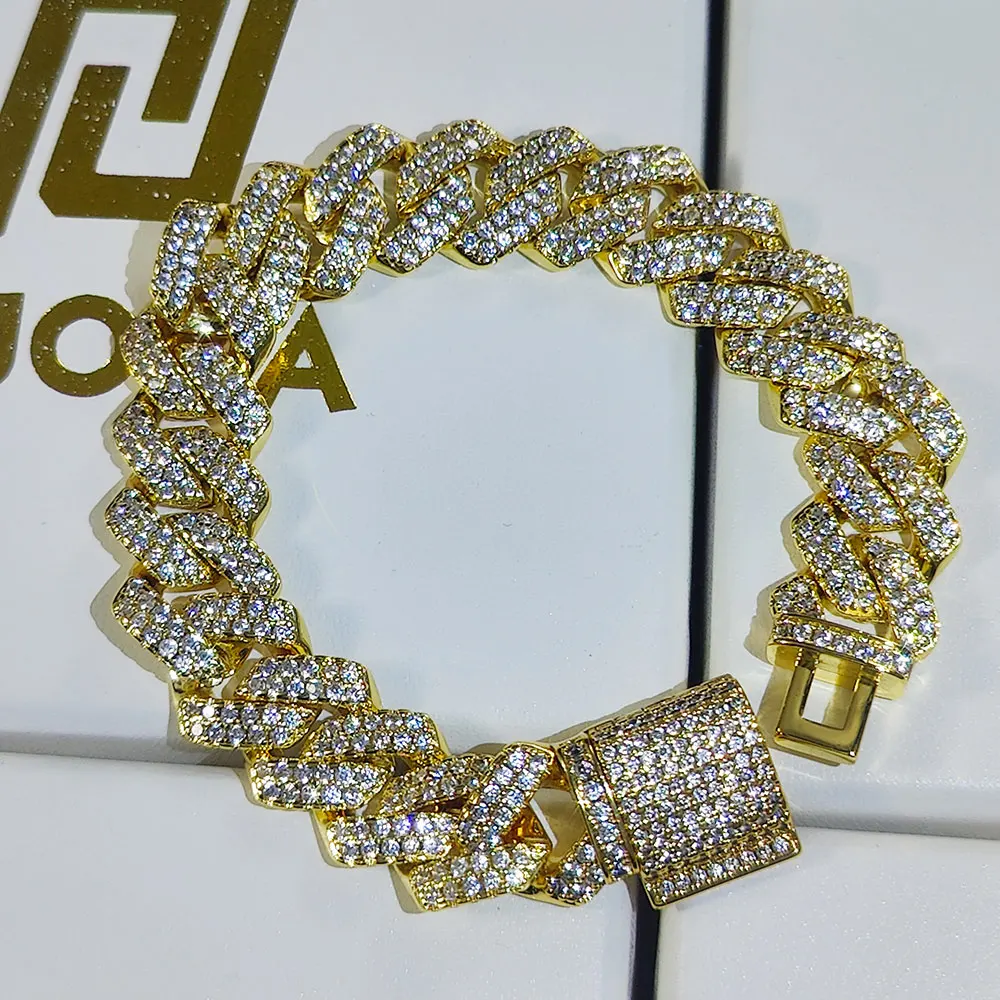 Buy MIAMI Mc Stan bracelet for men Cuban Link Chain Silver Bracelet for  boys Women girls gents Bracelets Iced Cubic Zirconia Stone diamond chain  Bracelets Stainless Steel Ice Stylish Rapper -437 at