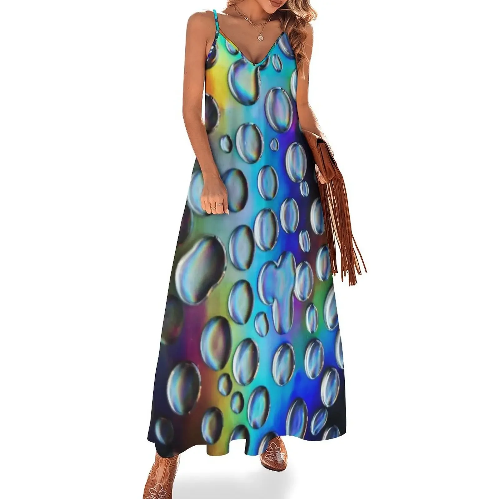 

Black Holo Drips Sleeveless Dress summer clothes Women's skirt Woman fashion
