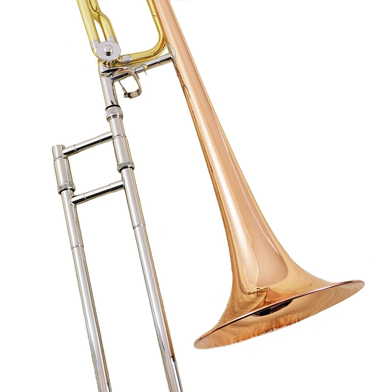 B Flat F attachment Tenor Trombones Musical Instruments with Case Mouthpiece Yellow Brass Body