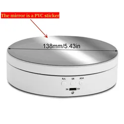 Enhanced Rotating Display Stand with Adjustable Speeds (White)