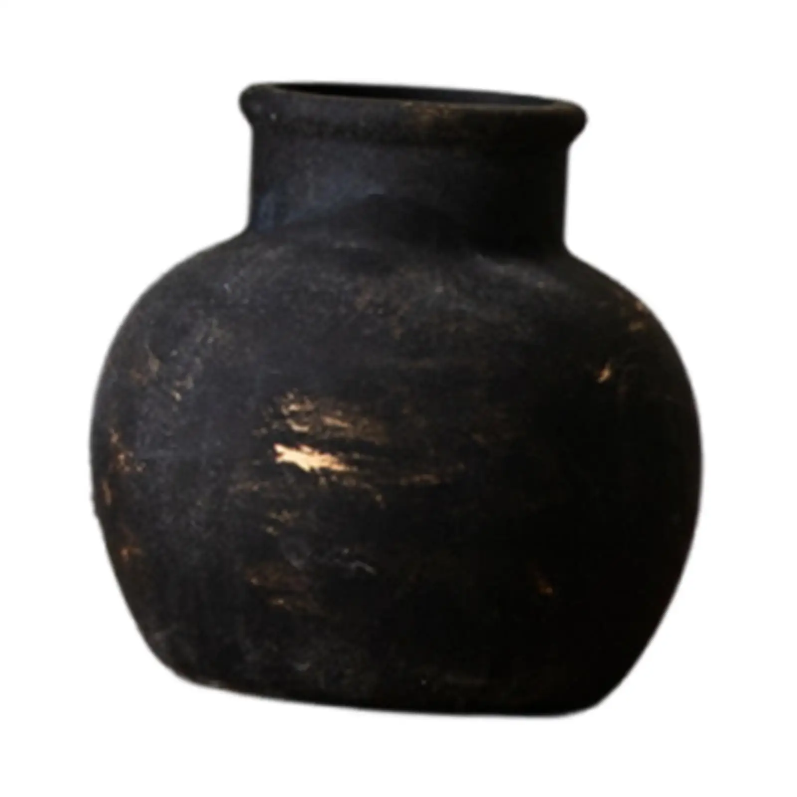 Rustic Ceramic Vase Decorative Wabi Sabi Vase Desktop Farmhouse Flower Vase for Fireplace Housewarming Living Room Office Party