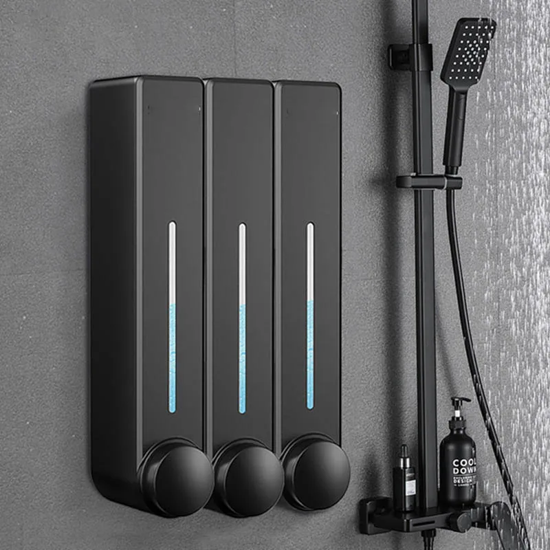 1/2/3PCs ตู้ทําสบู่ติดผนังตู้ทําสบู่เจลอาบน้ําผงซักฟอกสําหรับอุปกรณ์ห้องน้ํา dropship 1