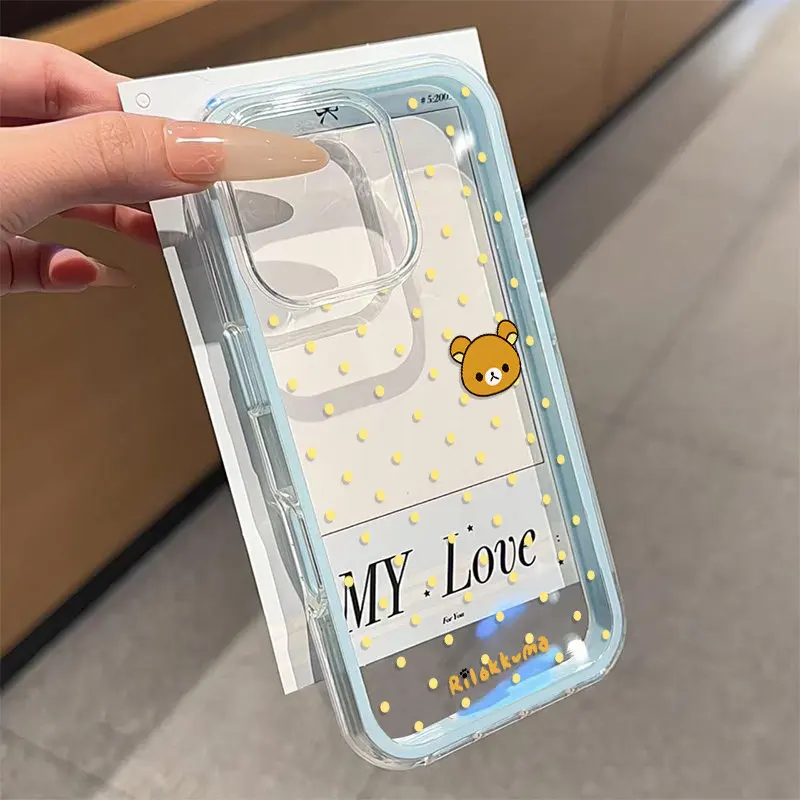 Kawaii Bear Clear Phone Case - Cute Transparent Design