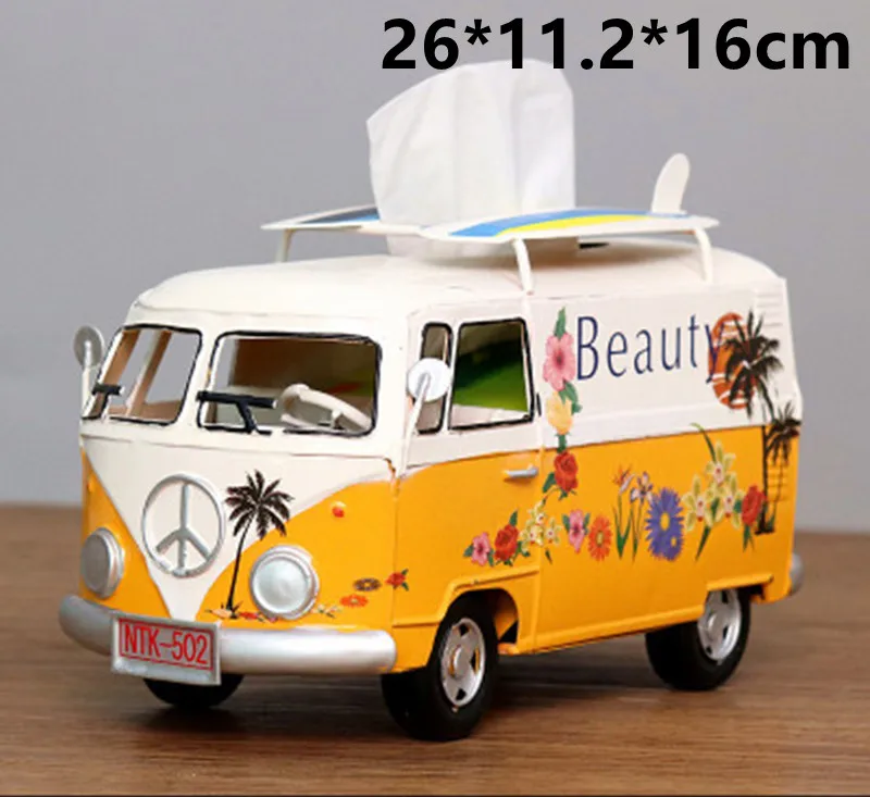 

American Retro Creative Napkin Drawer, Tissue Box, Car, Van, Bus, Bar Restaurant Hotel Home Living Room Decoration Ornaments