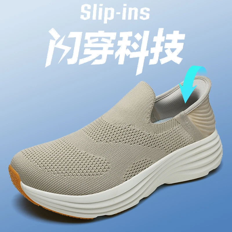 2026 New Slip On Walking Shoes Men Breathable Soft Sole Comfortable Casual Sneakers 3
